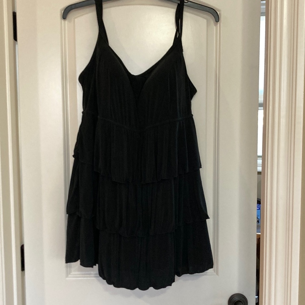 Catherines Black Tiered One Piece Swim